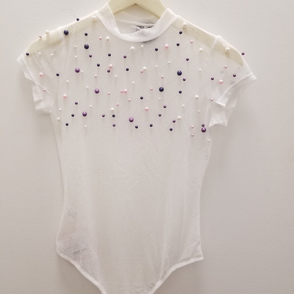 white embellished bodysuit